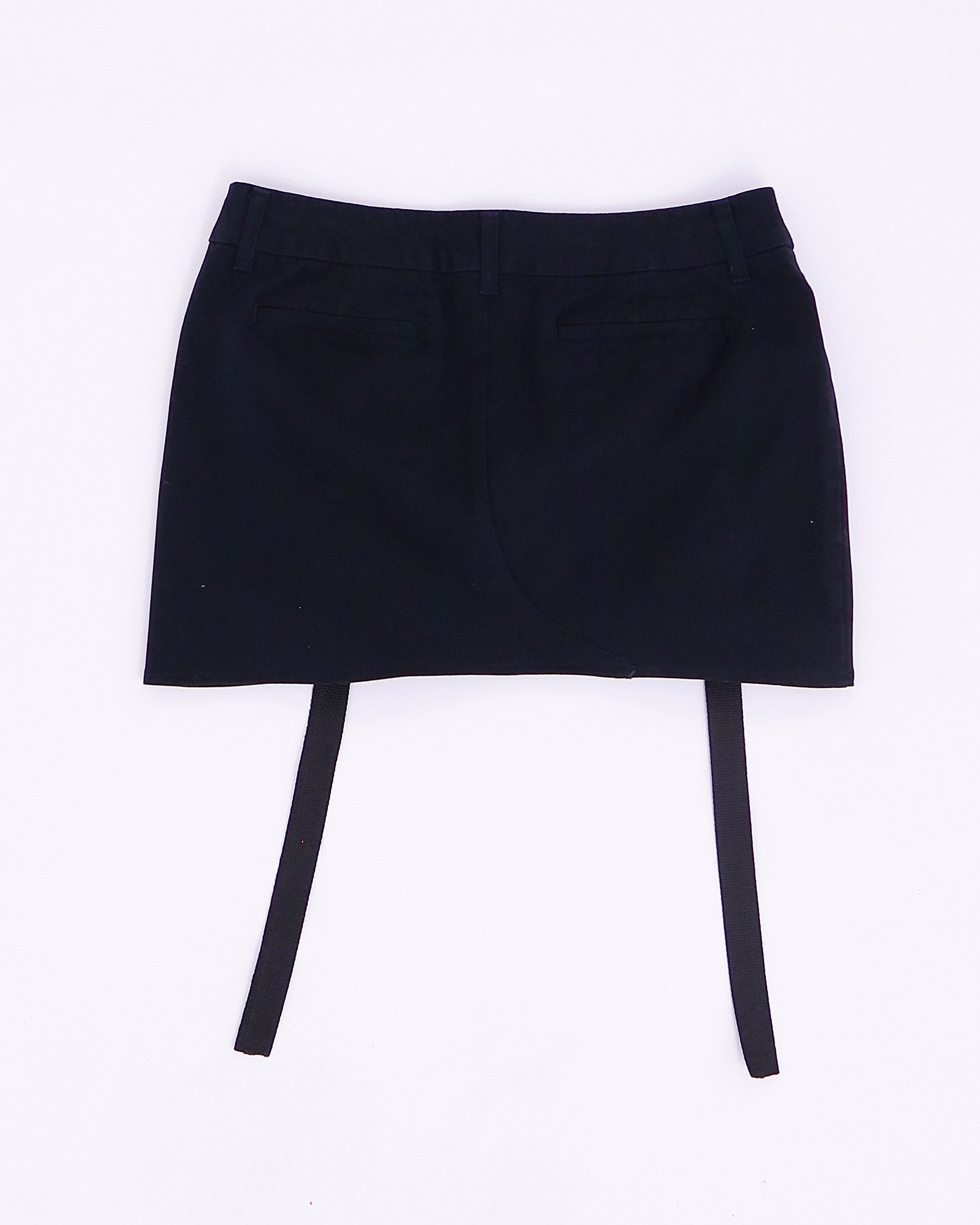 Black Mini Cargo Skirt