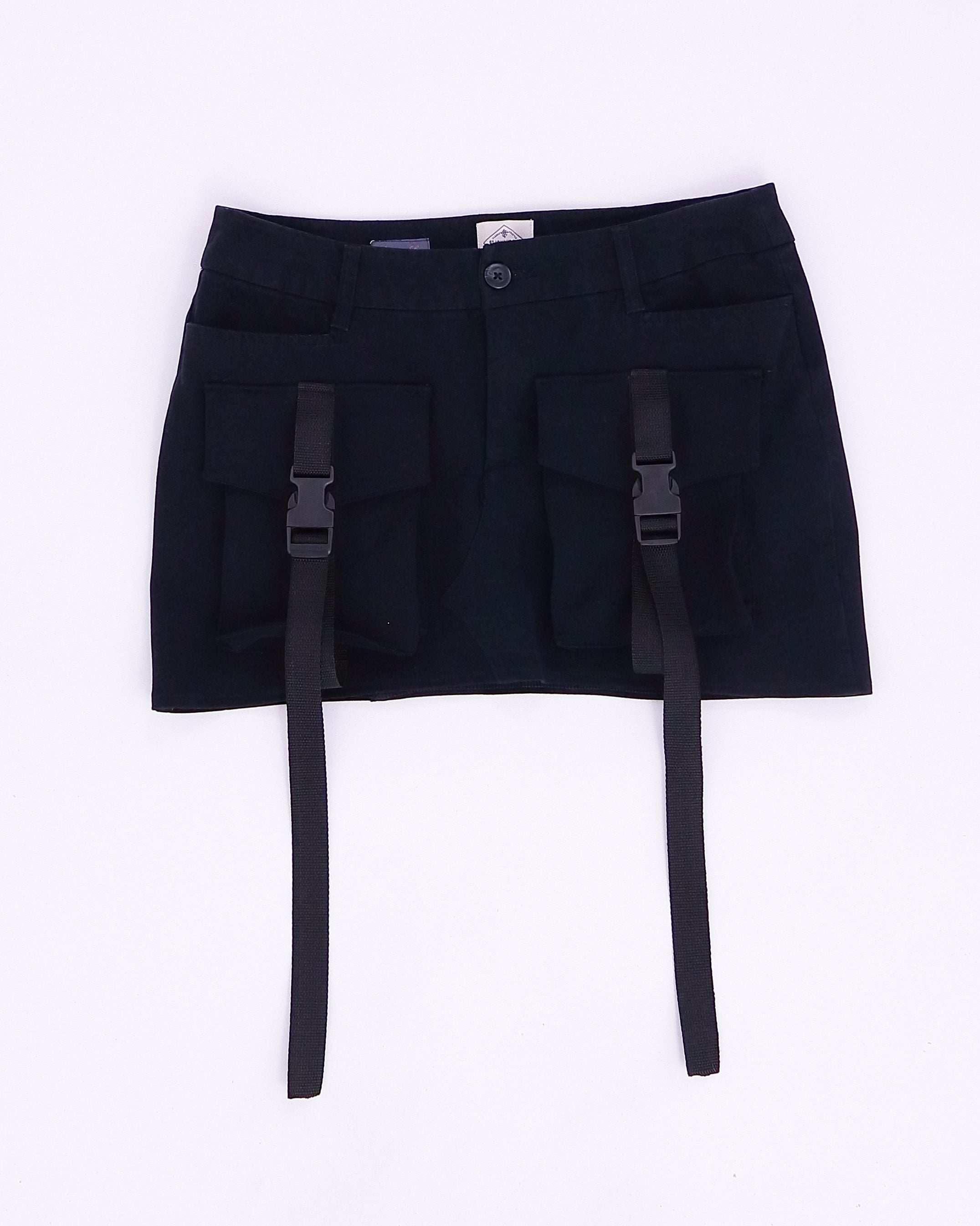 Black Mini Cargo Skirt (Large)