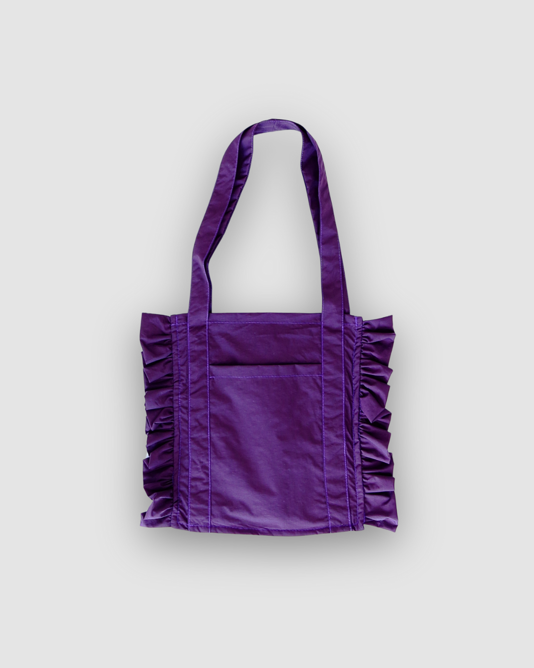 Ruffled Tote Bag (Small Purple)