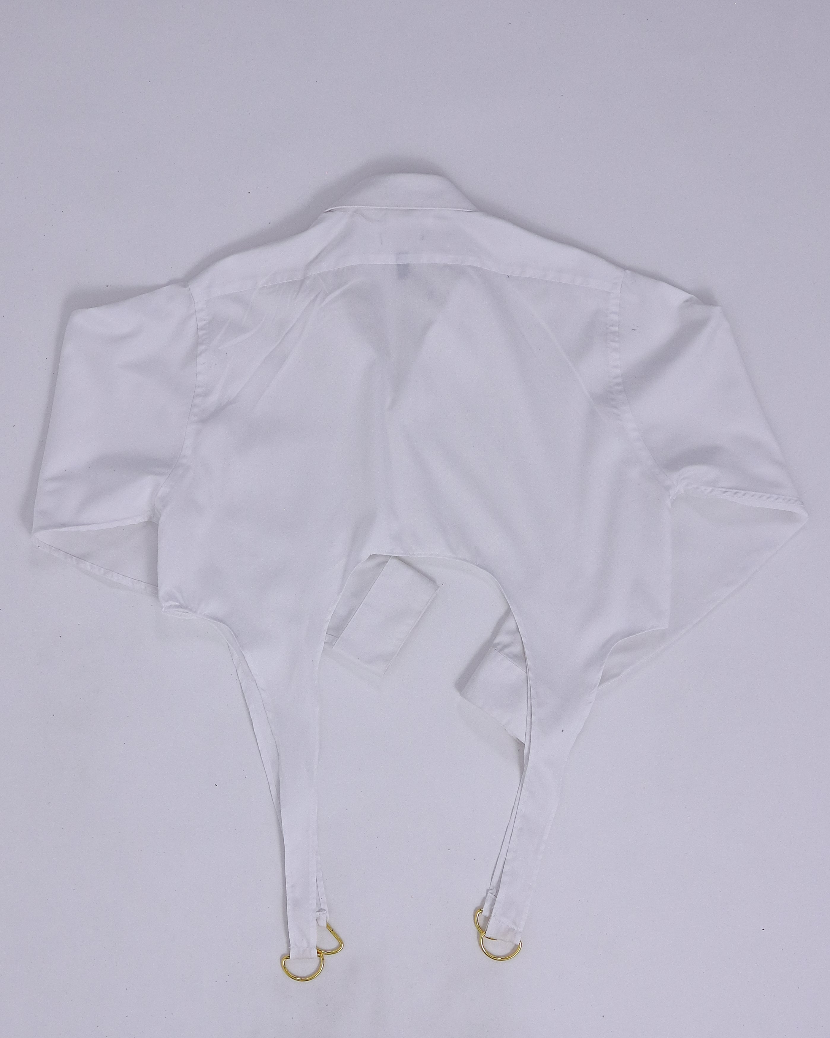 Cropped Garter Blouse - white (2XL)
