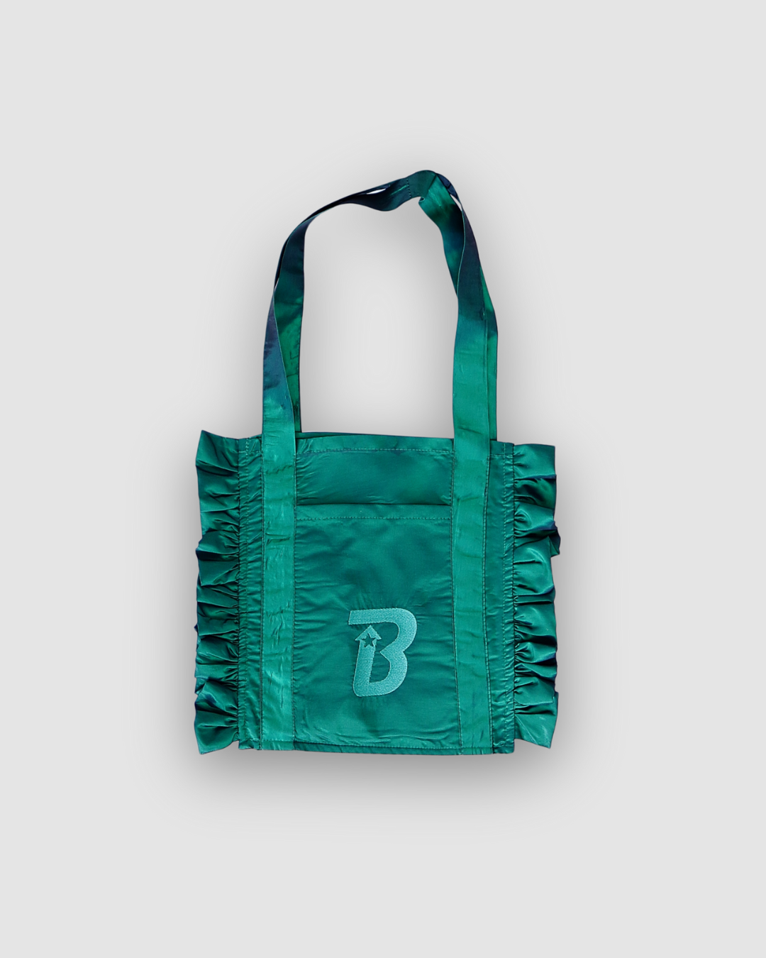 Ruffled Tote Bag (Small Green)