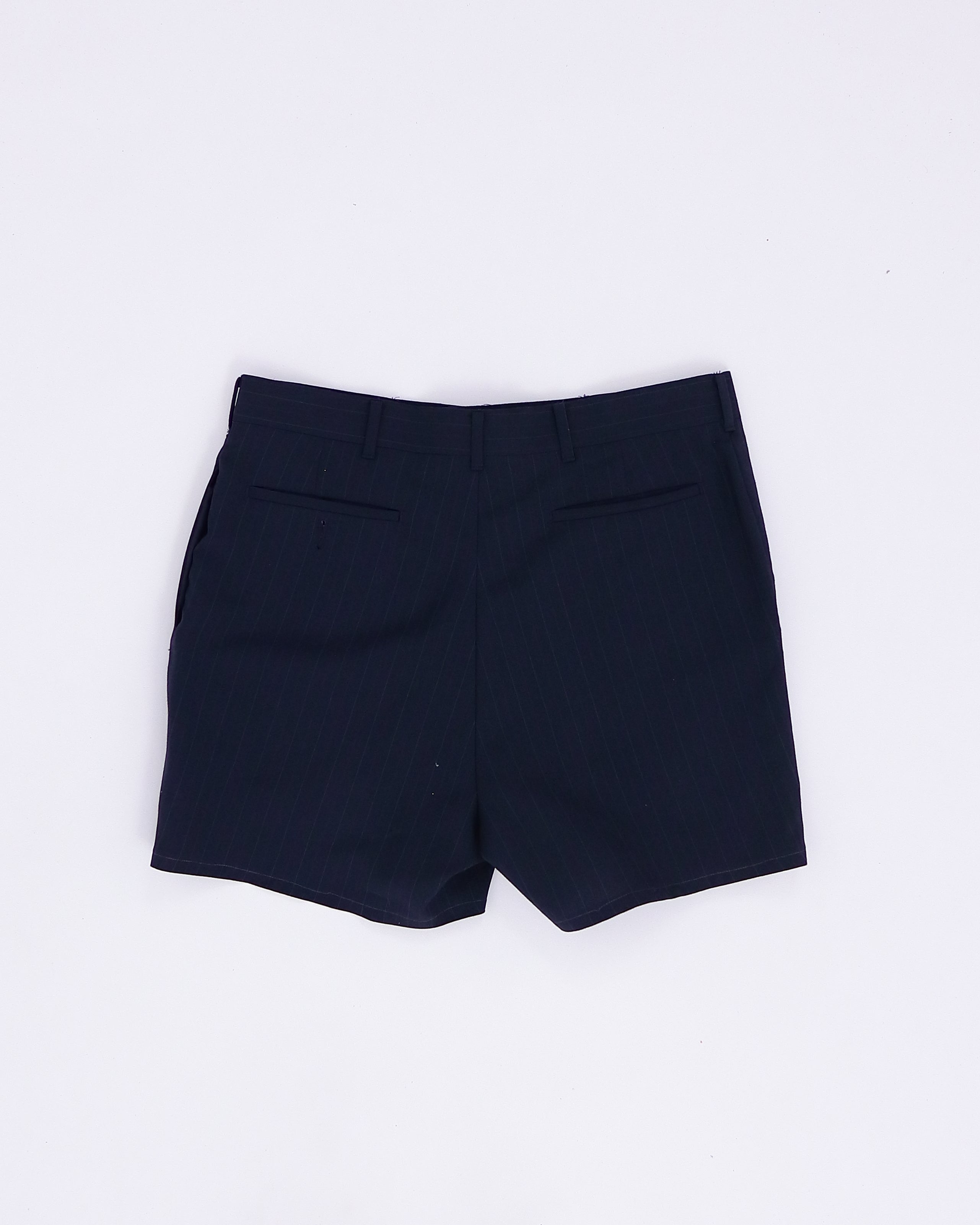 Navy Wool Skort - red/white Pin Striped