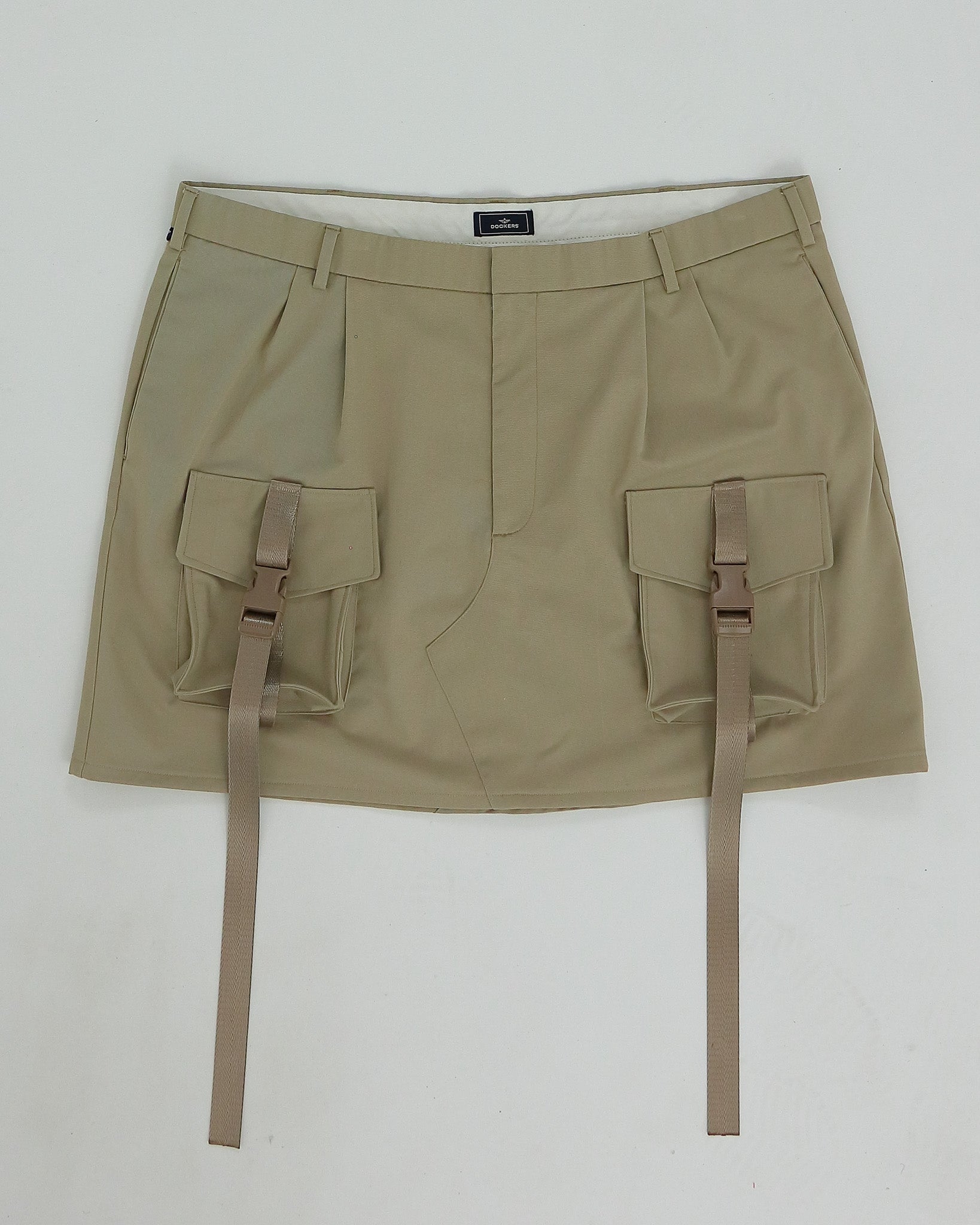 Khaki Mini Cargo Skirt