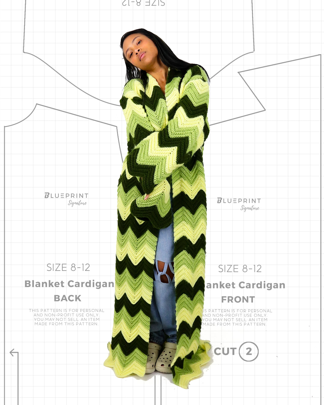 Upcycled Blanket Cardigan Digital Pattern