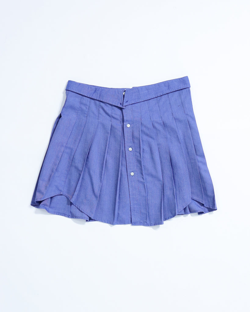 Blueprint Collar Pleated Skirt - Blue (2XL)