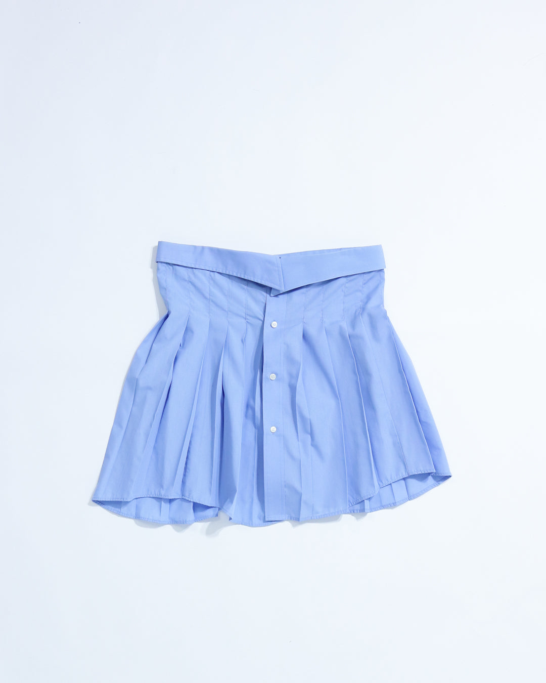 Blueprint Collar Pleated Skirt - Light Blue (Medium)