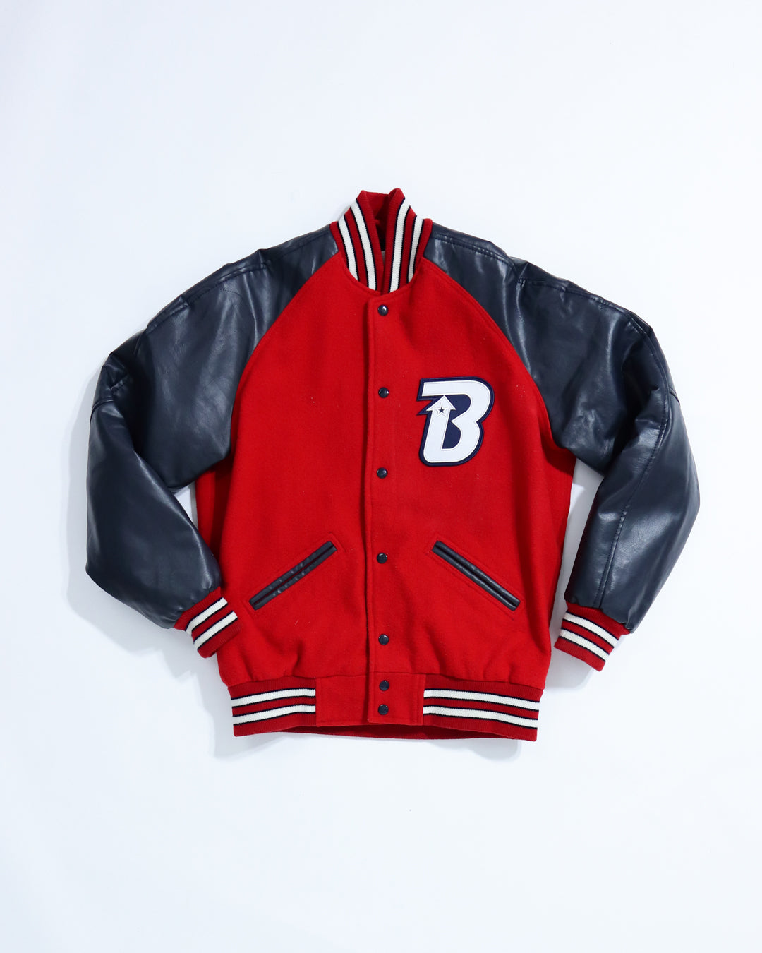 Blueprint Varsity Jacket - Red/Navy Blue (M)