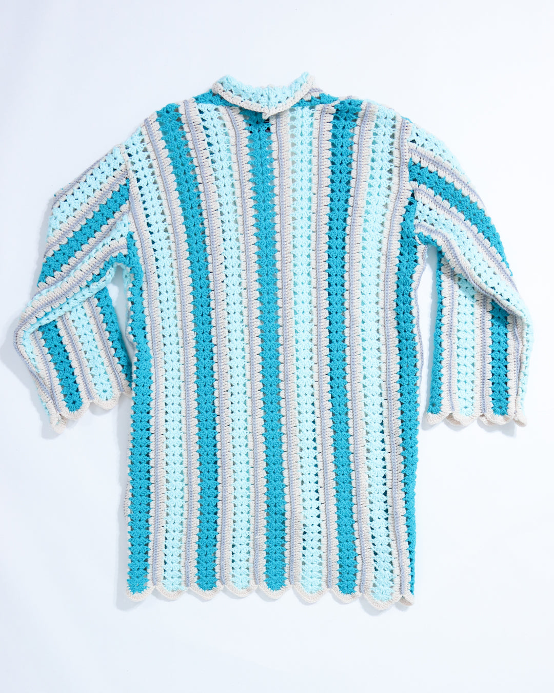 Cozy Blanket Cardigan - Blue/Gray (one size)
