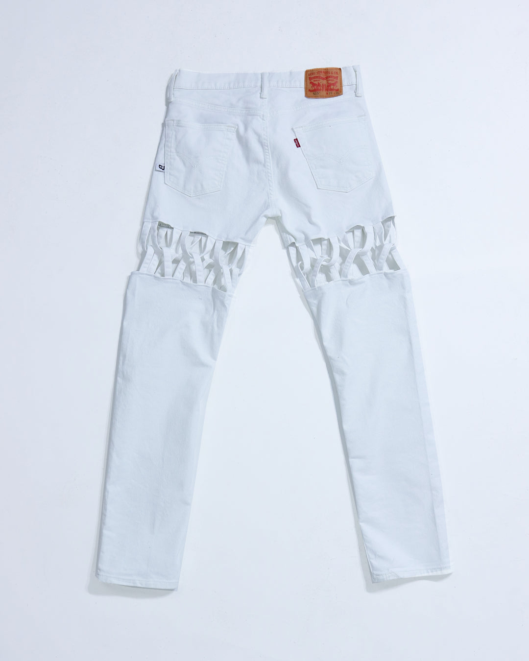 Criss Cross Jeans - White (Size 6)