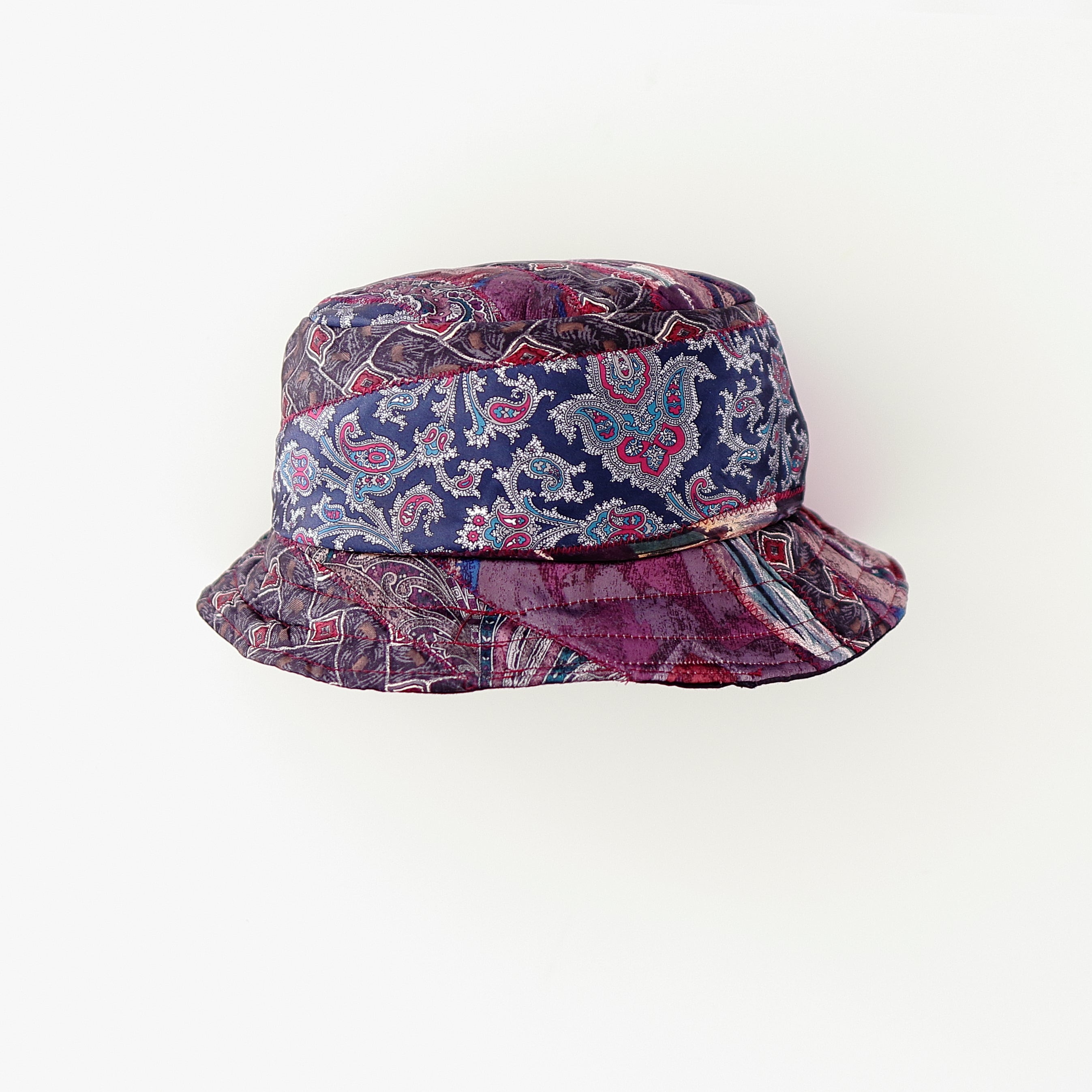 Paisley Upcycled Tie Bucket Hat