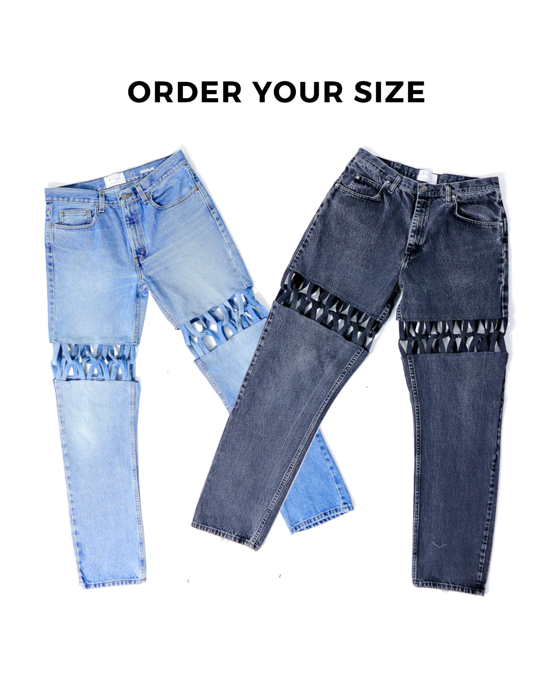 Criss Cross Jeans (Order Your Size)