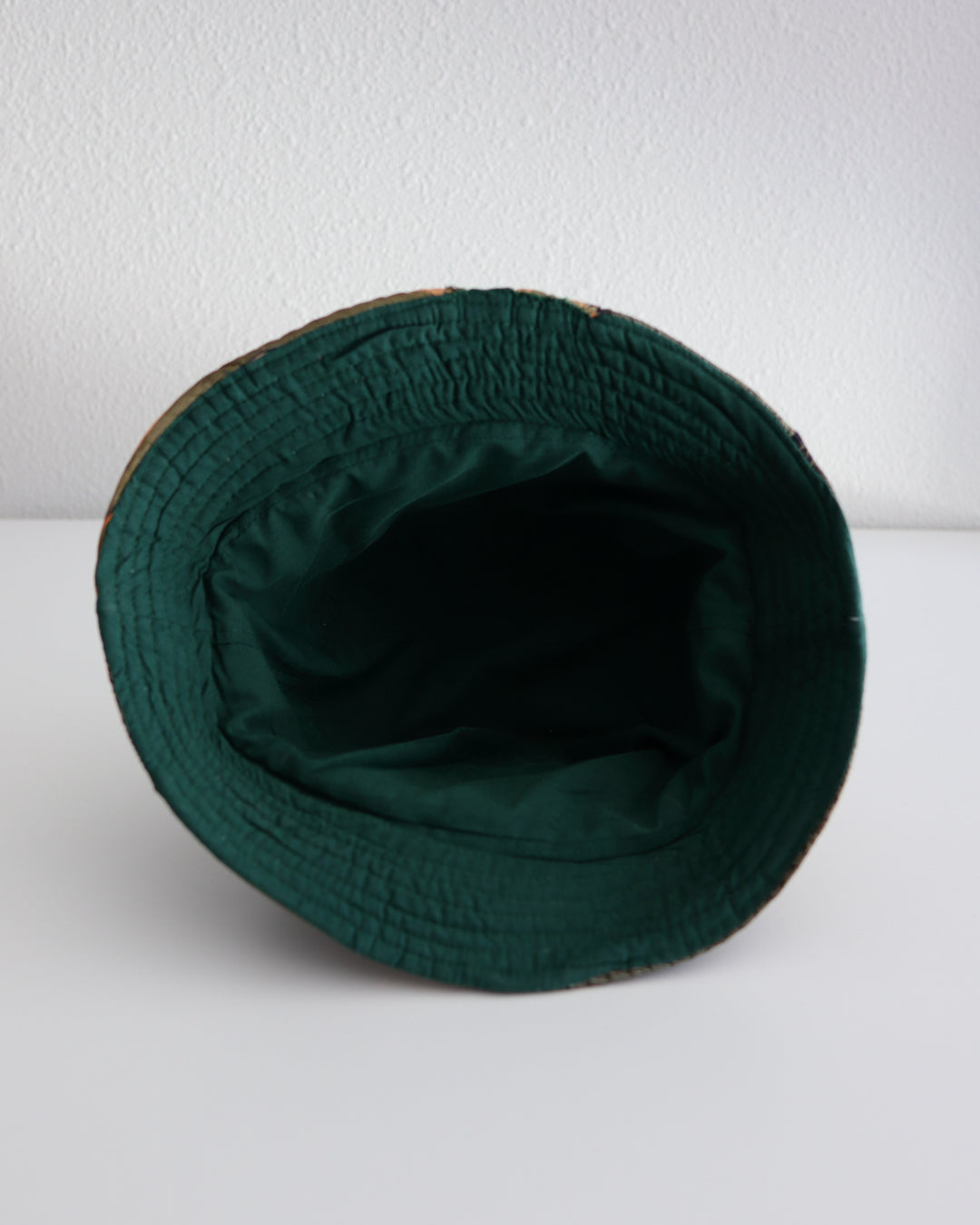Olive Green Upcycled Tie Bucket Hat