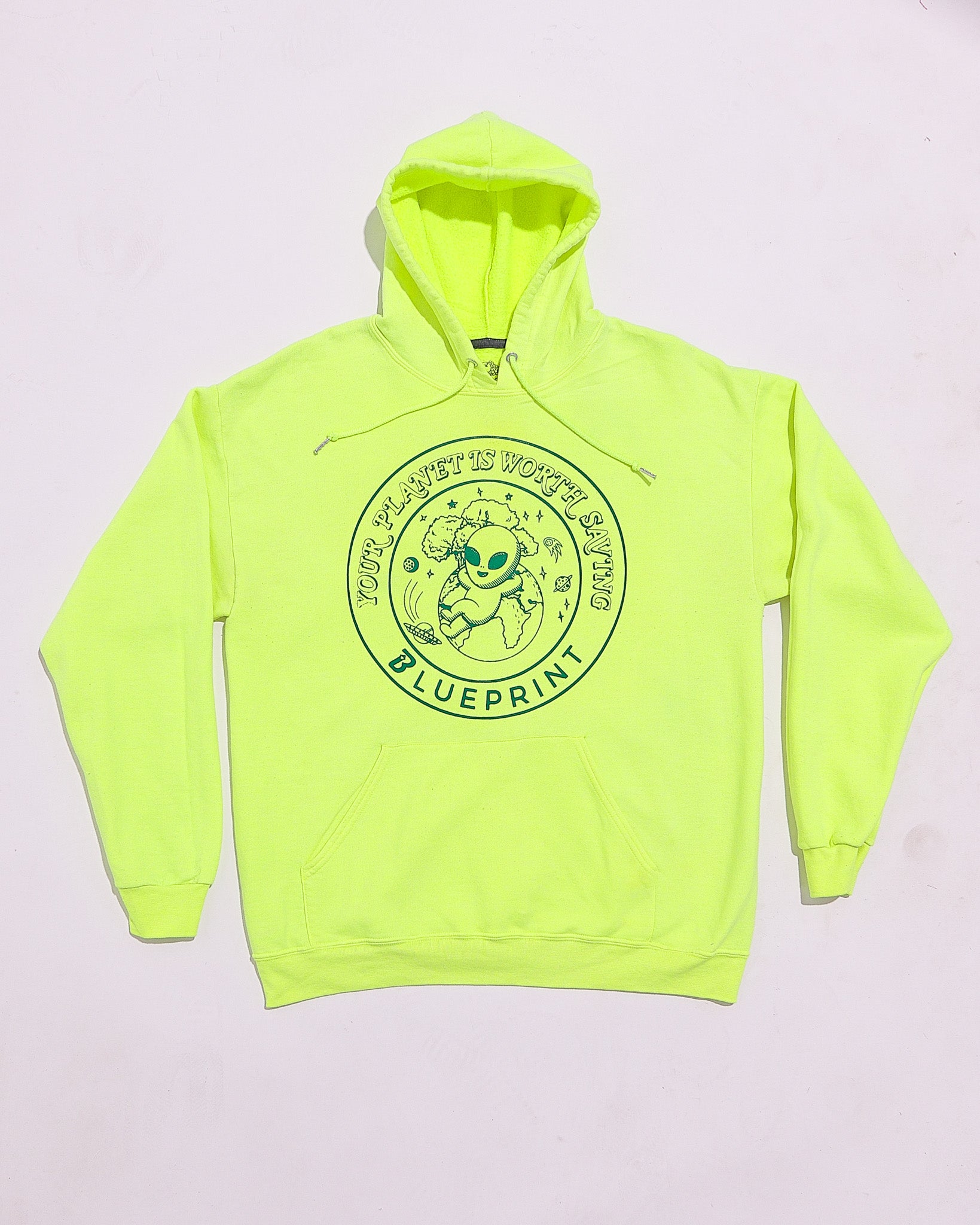 Blueprint University Hoodie - Highlighter Green